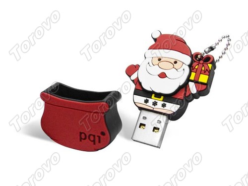 可做手機(jī)鏈軟橡膠圣誕老人U盤(pán)日本上市